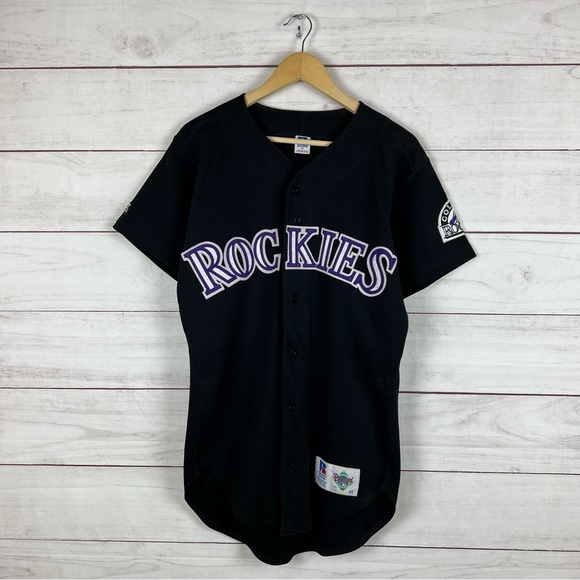Vintage Other - Vintage 90s Colorado Rockies MLB x Russell Athletic Diamond Jersey Sz 40